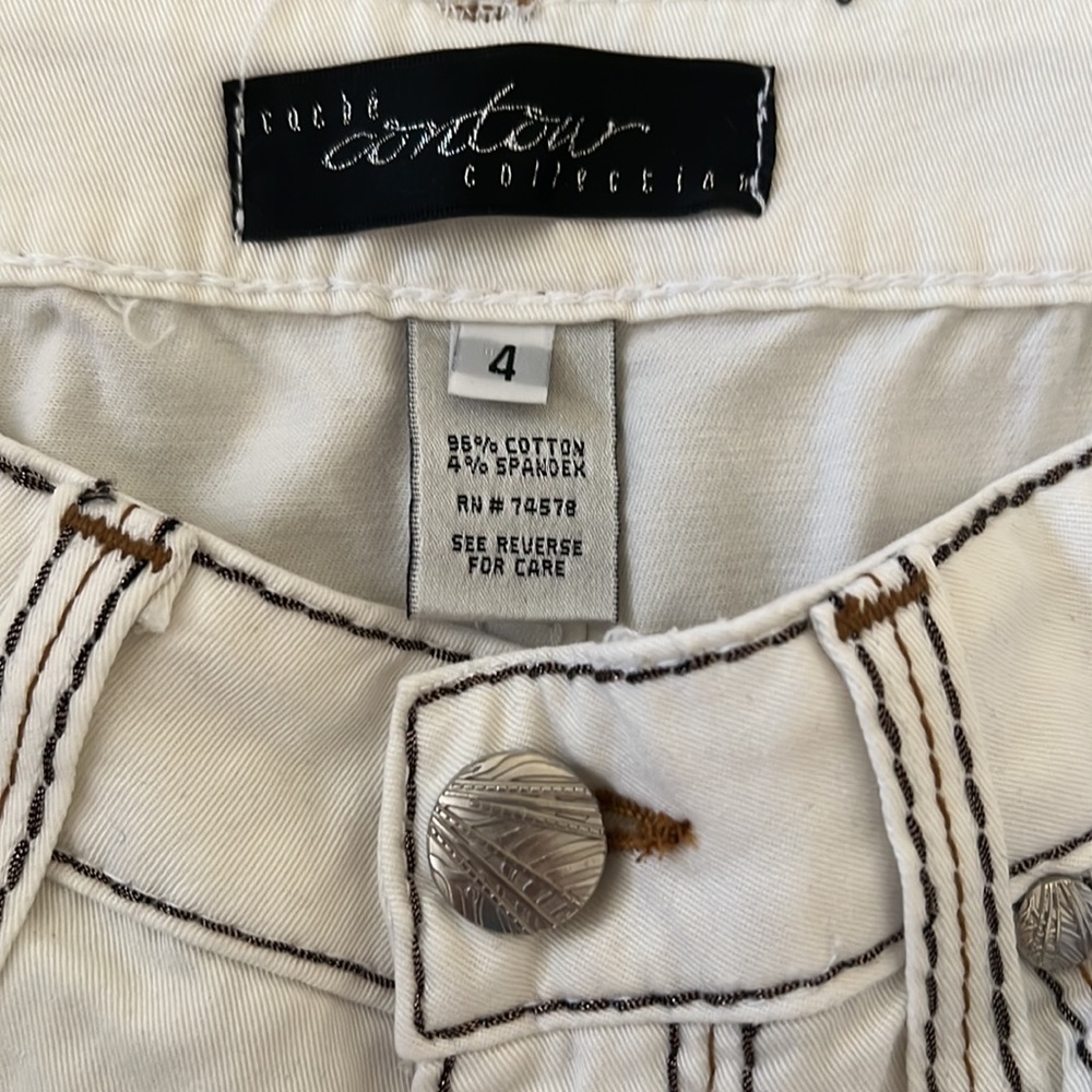 Cache Contour Collection White Bootcut Pants, Sz 4 - image 5